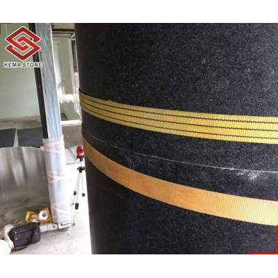 Natural Flexible Thin Black Granite Stone Veneer For Pillar and Column